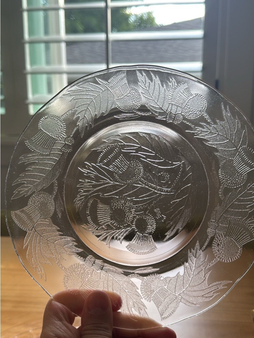 MacBeth Evans Thistle Pink Luncheon Plates 8" Set Of 2 EUC Depression Glass VTG